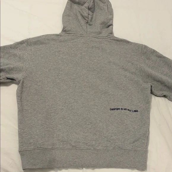 Helmut Lang Gray Graphic Hoodie for Men - Picture 7 of 13
